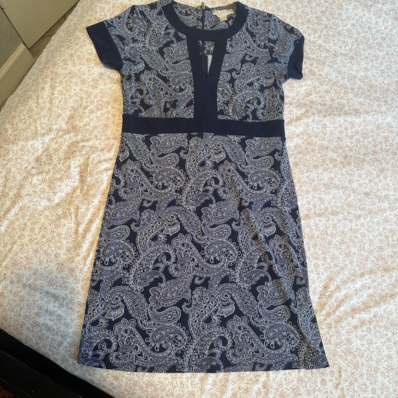Michael Kors Paisley Short Sleeve Shift Dress Women’s Size S - Picture 3 of 12